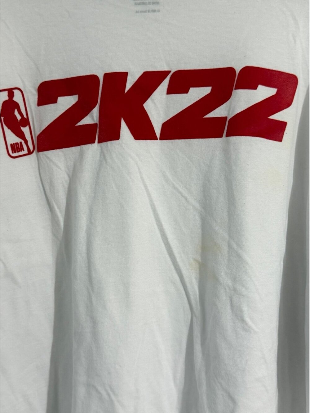 NBA 2K22 Long Sleeve T-Shirt White 2XL 2K BASKETBALL SPORTS HOOP PROMO ITEM